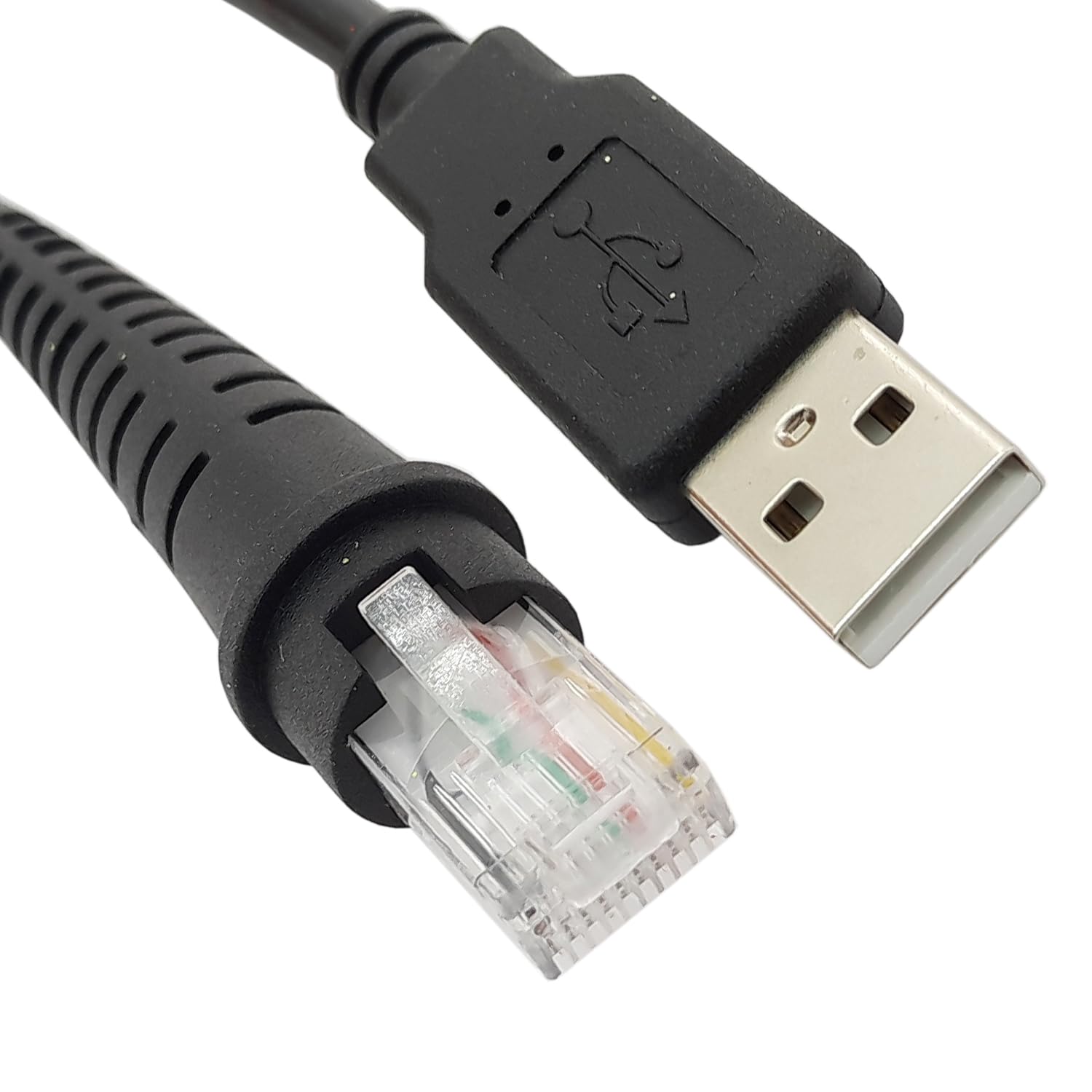 Coverzone Kablosu Ethernet Erkek to USB Barkod Okuyucu ve Pos
